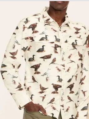 North River branded long-sleeve, button-front shirt Size L